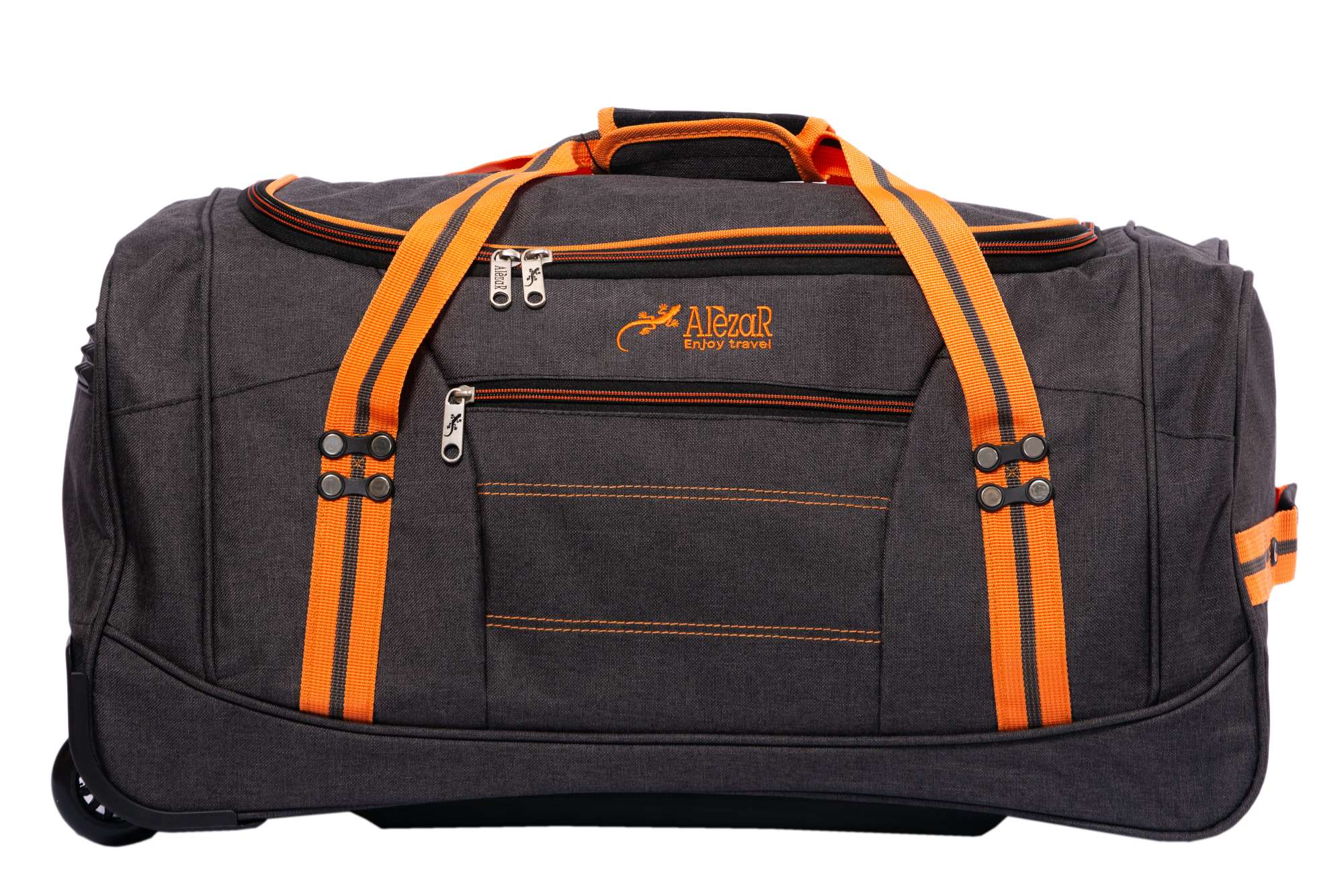 Alezar сумка спортивная на двух колесах оранжевая 24